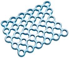 Mesh Plate, Short, Titanium