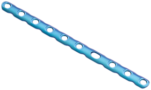 Locking Third Tubular Plate, 10 Hole, Titanium