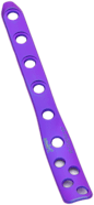 Posterolateral Distal Fibula Plate, Locking, Titanium, 6 Hole