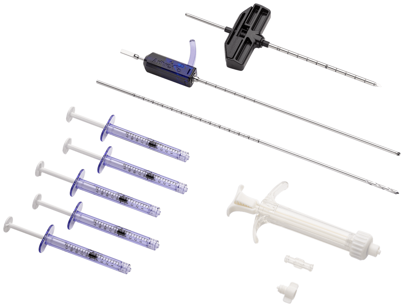 IntraOsseous BioPlasty (IOBP), Kerndekompressions- und Applikationskit- Knie, offene Spitze