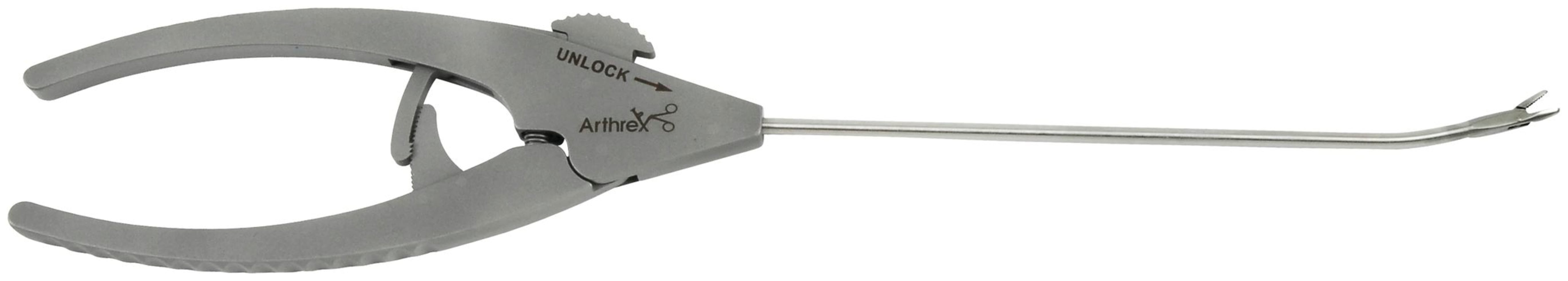 Grasper, Pointed Straight Tip, ø2.75 mm 15° Up Curved Shaft w/WishBone Handle