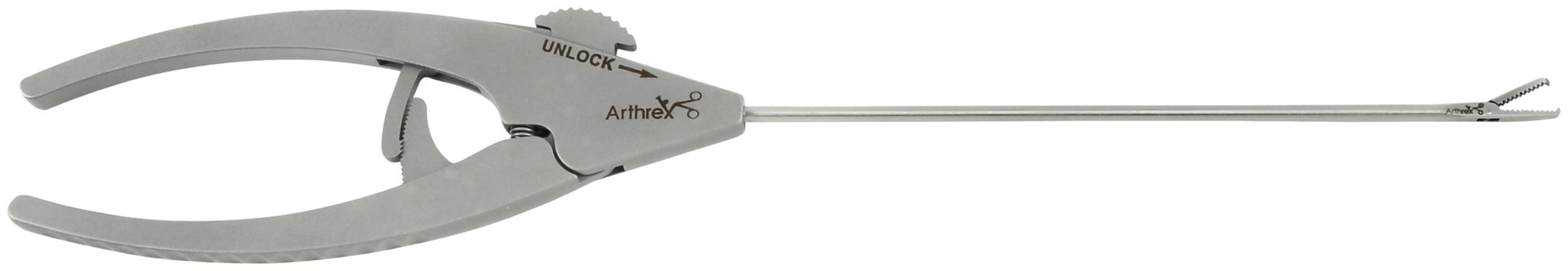 Graspers, Mini Straight Tip, ø2.75 mm 15° Up Curved Shaft w/WishBone Handle