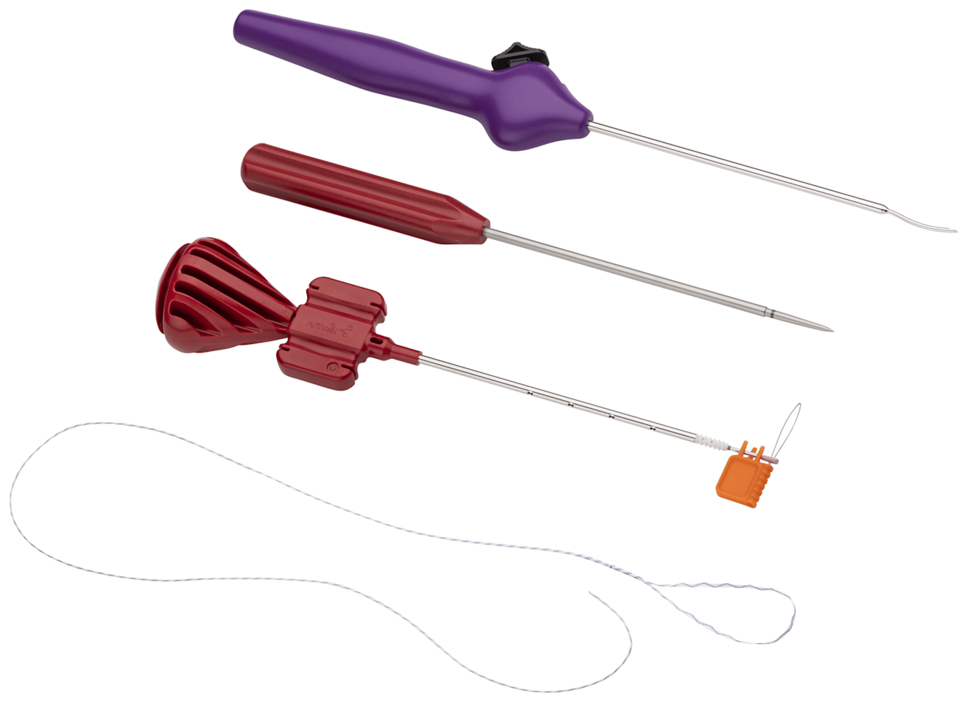 3.9 BC Loop ‘N’ Tack Tenodesis Implant System Includes 3.9 mm BioComposite SwiveLock Anchor, FiberLink SutureTape, Punch, and Loop ‘N’ Tack SwiftStitch Suture Passer