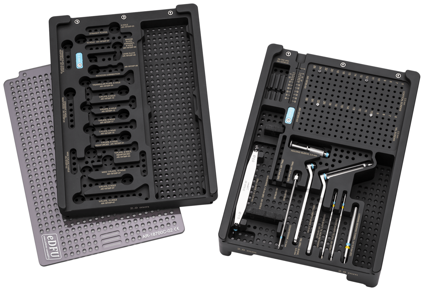 Fixierungskomplettsystem, mini, 2 mm Set