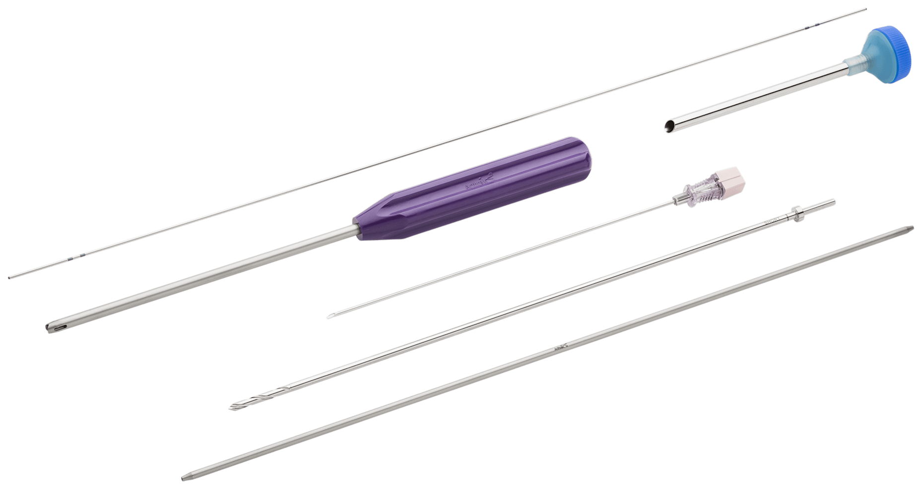 Percutaneous Insertion Kit For 2.9 mm PushLock (Includes Disposable 17-ga Spinal Needle, 1.1 mm Nitinol Wire, Portal Dilator, Spear, Drills, and Percutaneous Metal cannula)
