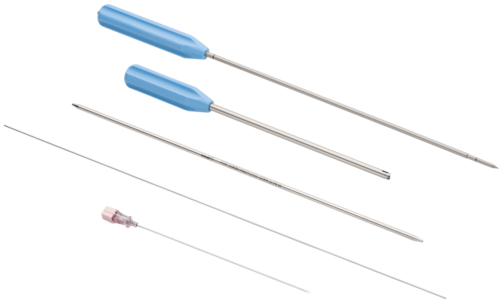 TransTendon Percutaneous Instrument Kit Includes 17-ga Spinal Needle, 1.5 mm Nitinol Wire, Dilator, FishMouth Spear, and Punch for 3.9 mm Knotless Corkscrew Anchor