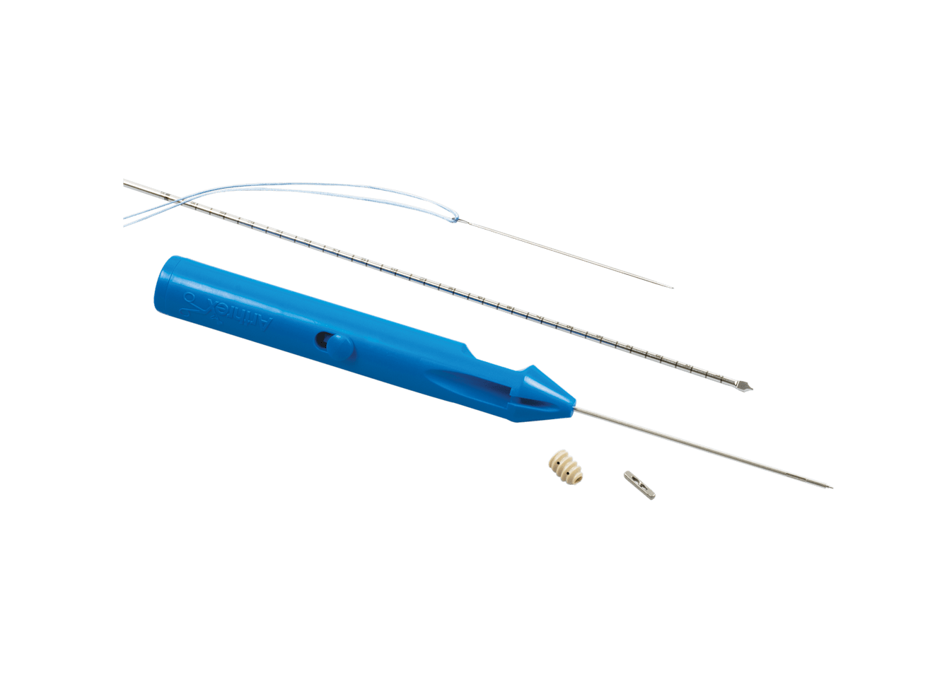 Distal Biceps Implant System (Includes: Biceps Button, 7 x10 mm PEEK Tenodesis Screw, 3.2 mm Drill Pin, Button Inserter, #2 FiberLoop with Straight Needle)