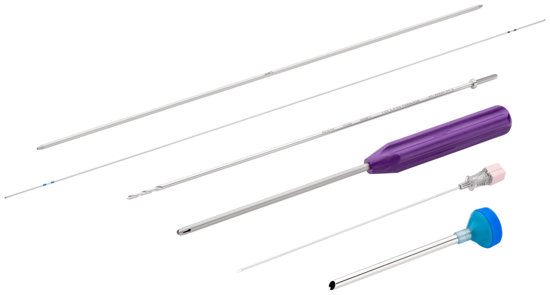Percutaneous Insertion Kit for 2.4 mm PushLock Anchor (Includes: Spear, Dilator, Needle w/Stylet, Guide Pin, Drill, and Cannula)