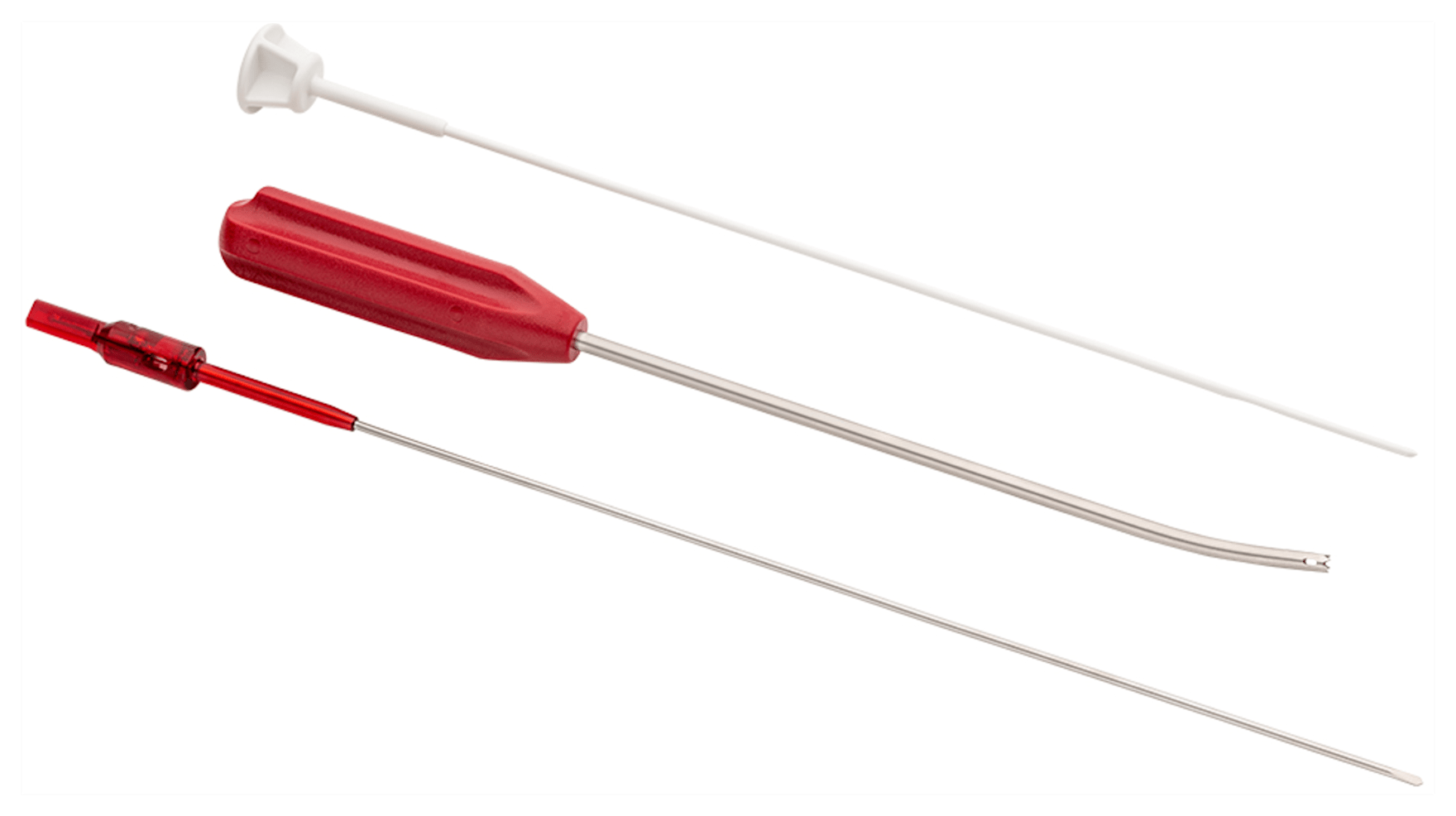 Einwegkit für knotenlosen FiberTak-Soft-Anker, mit flexiblem Bohrer, gebogenem Spear und Obturator