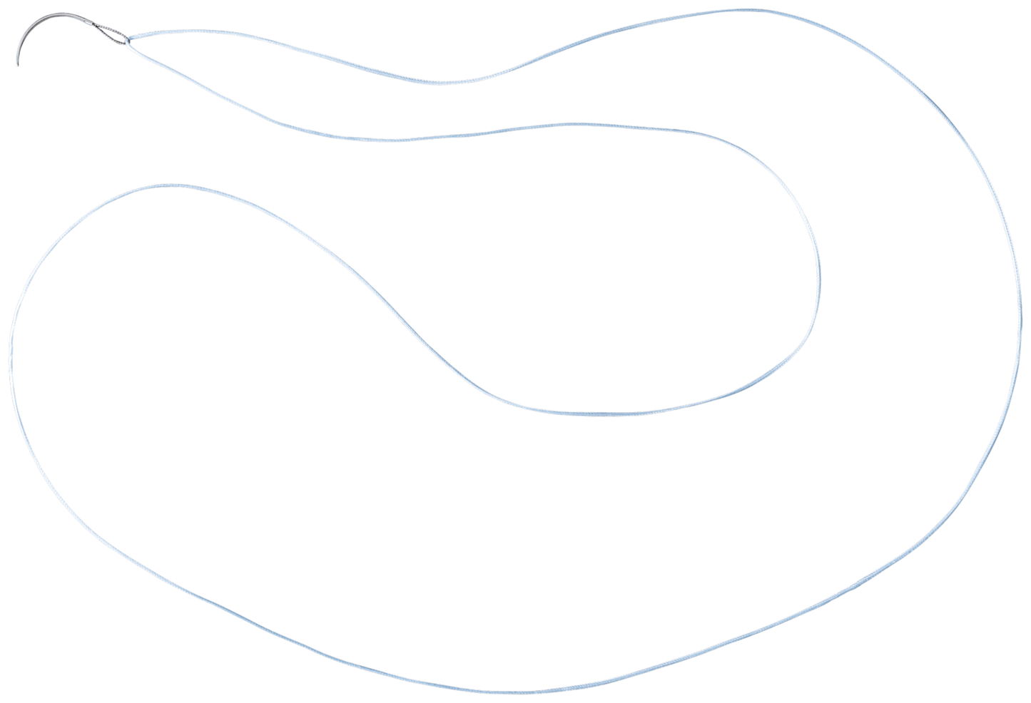 2-0 FiberLoop, with Taper Point Needle, 17.9 mm 3/8 circle, 14" Loop