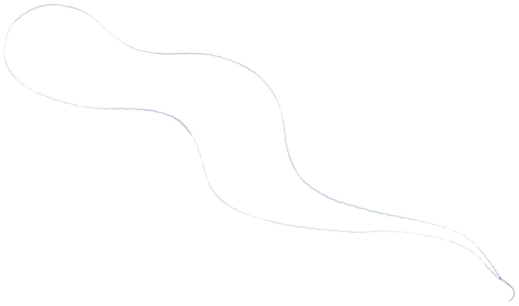 FiberLoop 0.9 mm SutureTape, White/Blue Looped With Attached Needle(curved needle, multi-pack)
