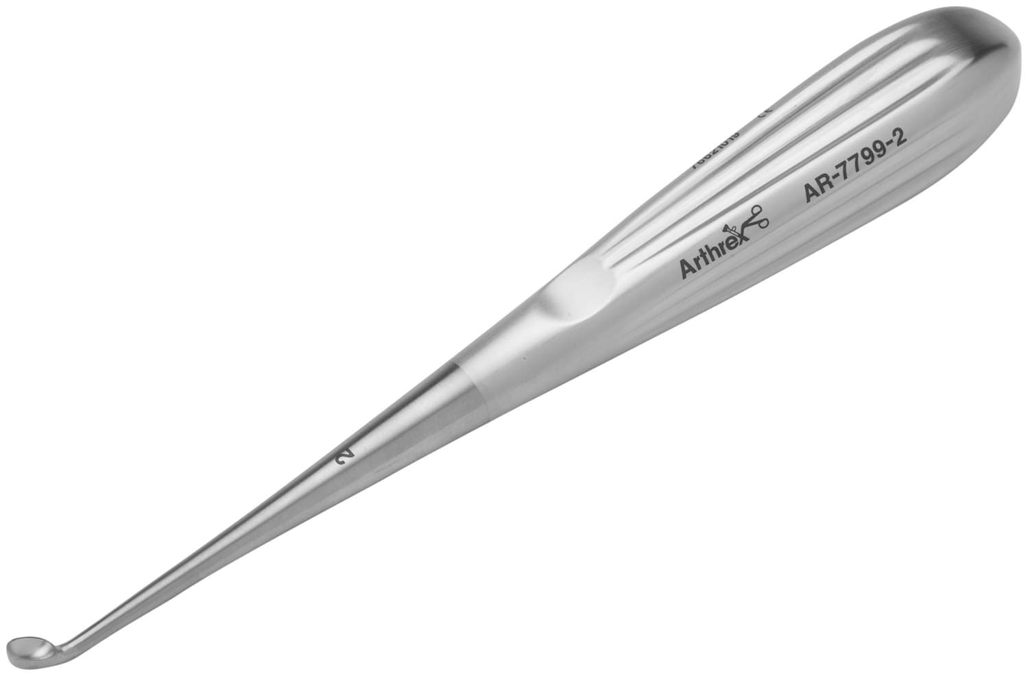 Curette, #2, 7 inches long, Straight Tip