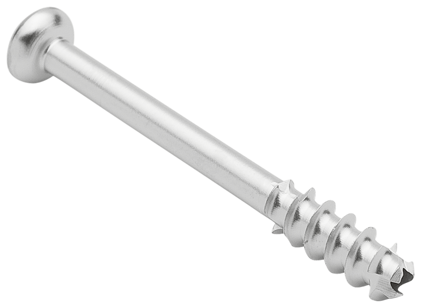 Low Profil Schraube, Stahl, kanüliert, kurzes Gewinde, 4.0 x 34 mm, unsteril, IM
