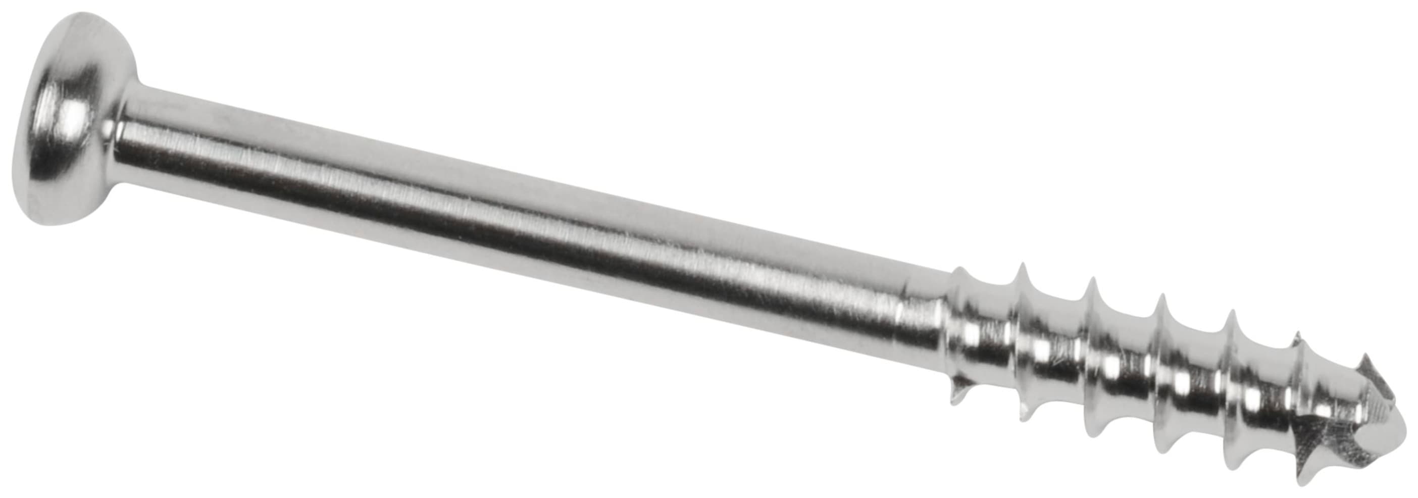 Low Profil Schraube, Stahl, kanüliert, kurzes Gewinde, 4.0 x 35 mm, unsteril, IM