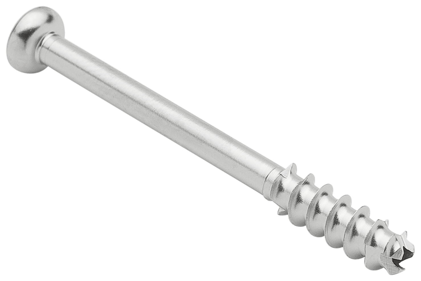 Low Profil Schraube, Stahl, kanüliert, kurzes Gewinde, 4.0 x 38 mm, unsteril, IM