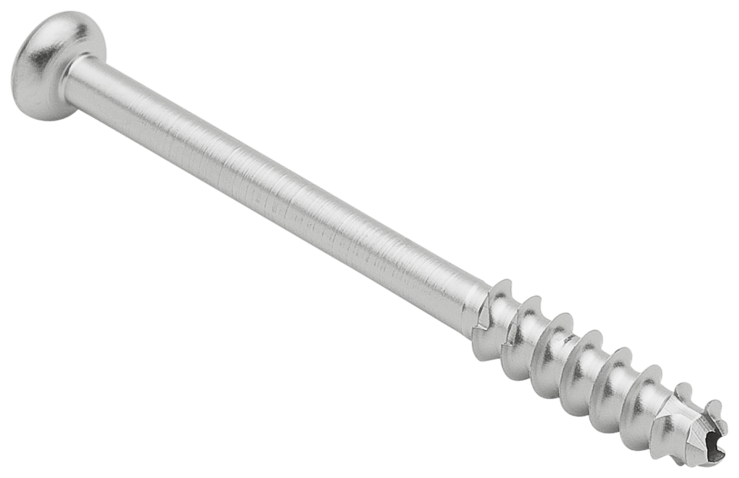 Low Profil Schraube, Stahl, kanüliert, kurzes Gewinde, 4.0 x 40 mm, unsteril, IM