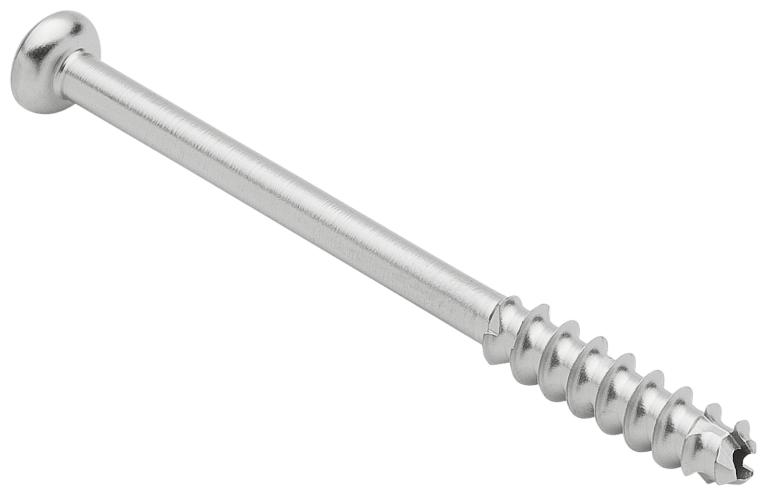 Low Profil Schraube, Stahl, kanüliert, kurzes Gewinde, 4.0 x 46 mm, unsteril, IM