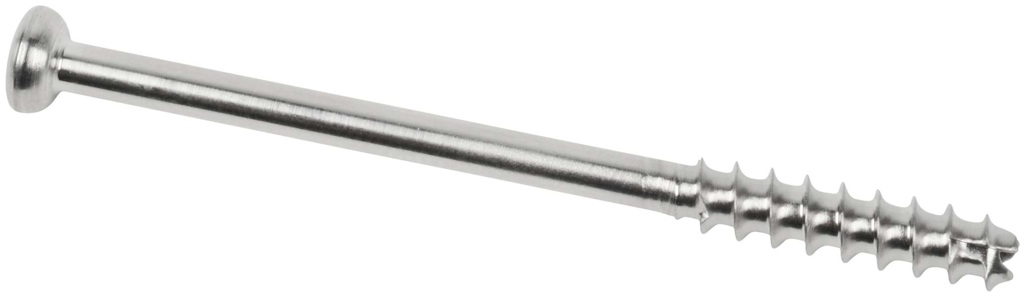 Low Profil Schraube, Stahl, kanüliert, kurzes Gewinde, 4.0 x 50 mm, unsteril, IM