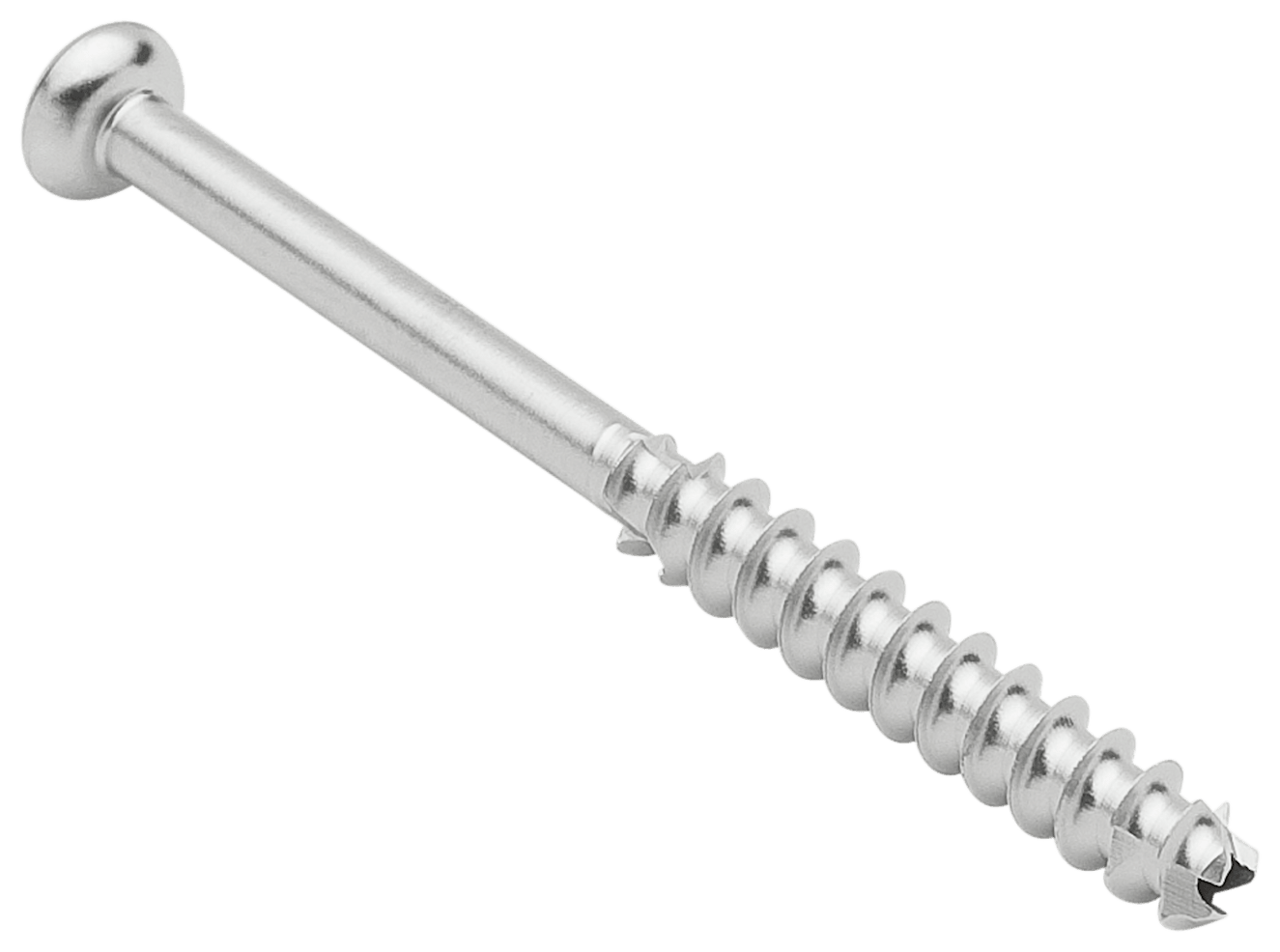 Low Profile Screw, SS, 4.0 x 46 mm, Cannulated, Long Thread