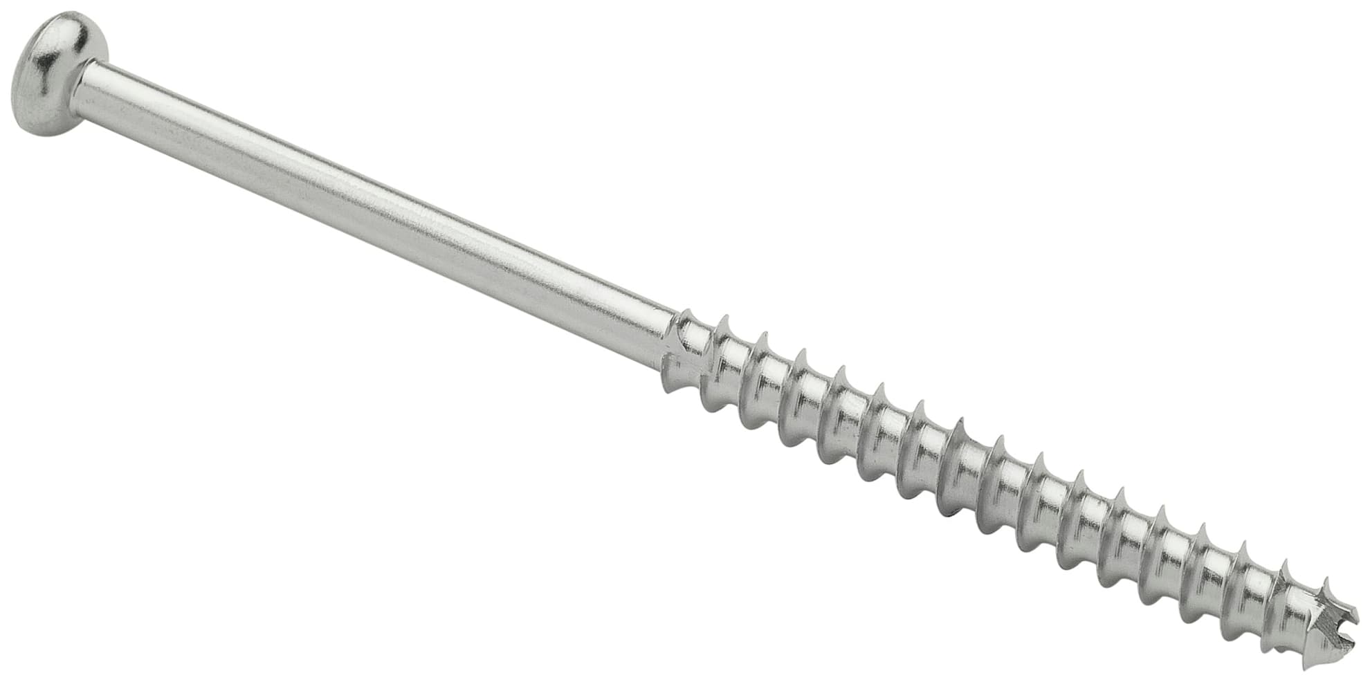Low Profile Screw, SS, 4.0 x 60 mm, Cannulated, Long Thread