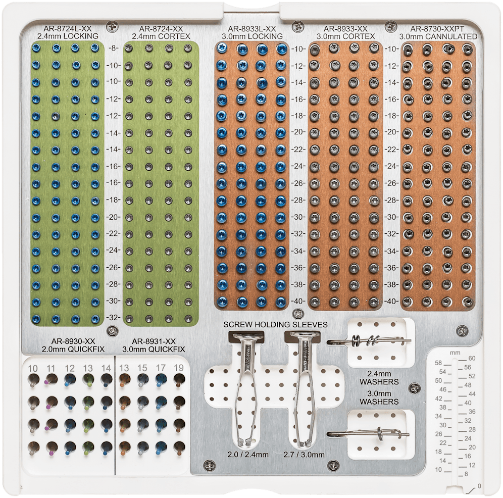 2.4 / 3.0 mm Screw Caddy, Comprehensive Fixation System