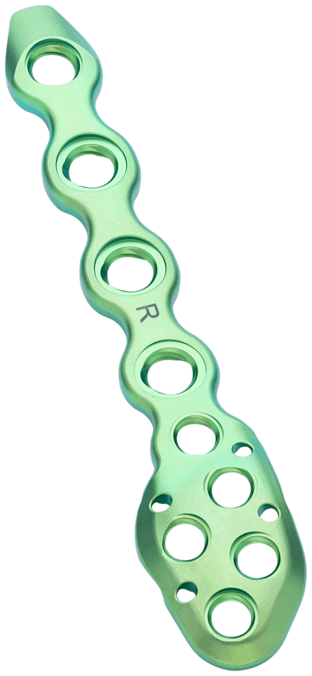 Locking Distal Fibula Plate, Right, 4 Hole