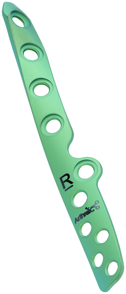 Posterolateral Anatomic Distal Fibula Plate, Right, Titanium, 6 Hole