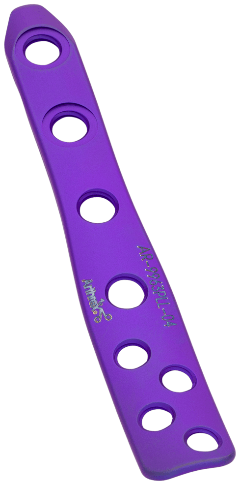 Posterolateral Distal Fibula Plate, Locking, Titanium, 4 Hole