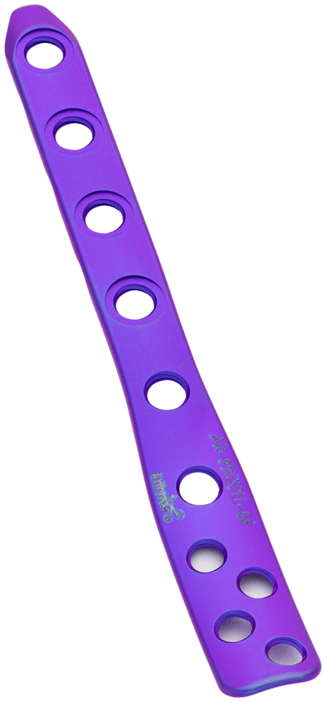 Posterolateral Distal Fibula Plate, Locking, Titanium, 6 Hole