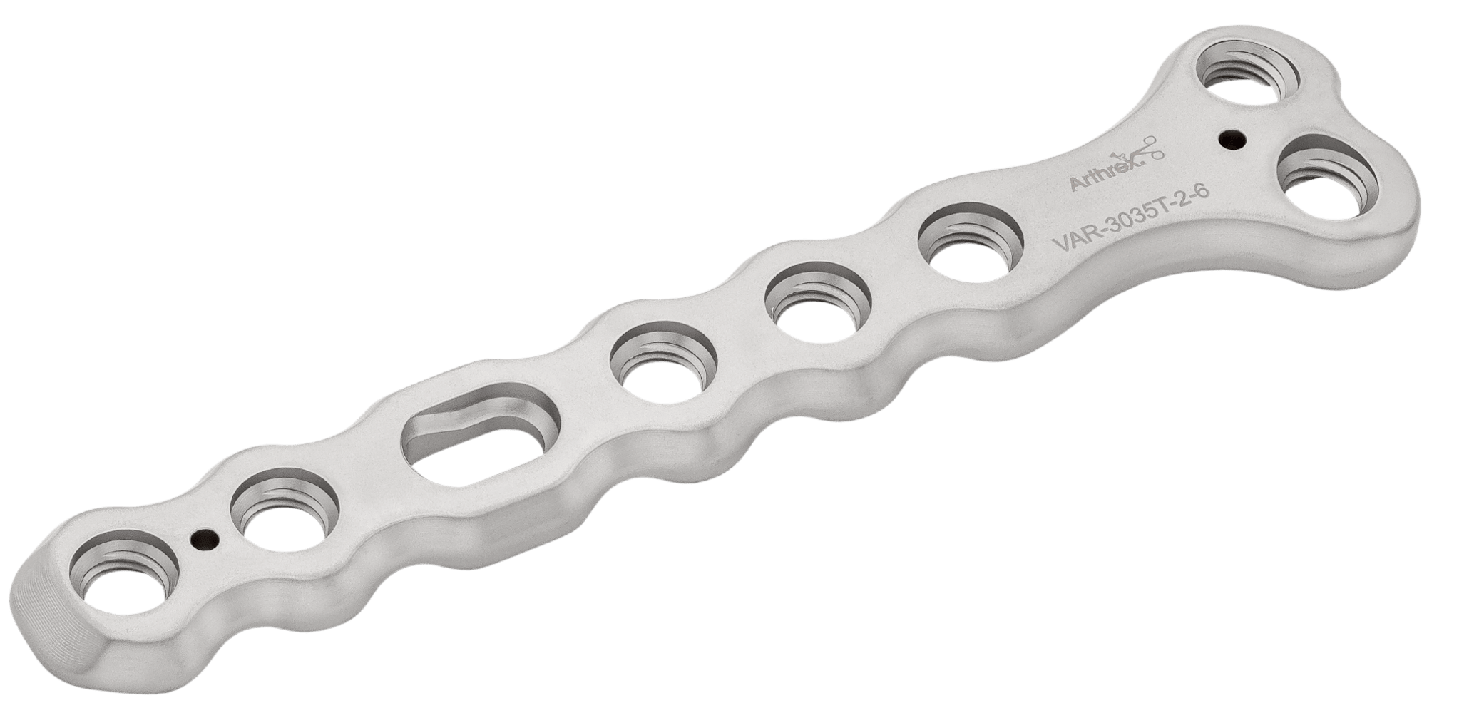 T-plate, SS, 3.5mm, 2-hole/ 6-hole