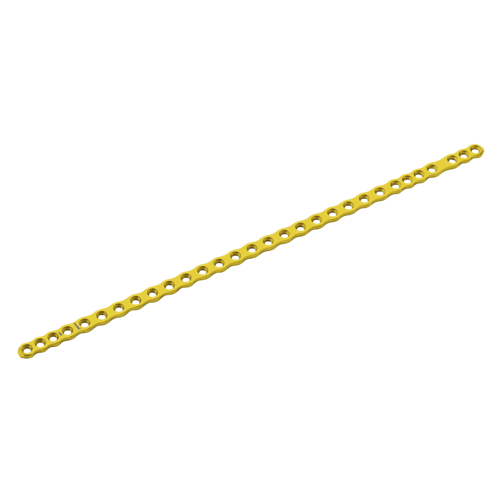 Straight plate, cuttable, broad, 30 hole, Titanium, 1.6 mm