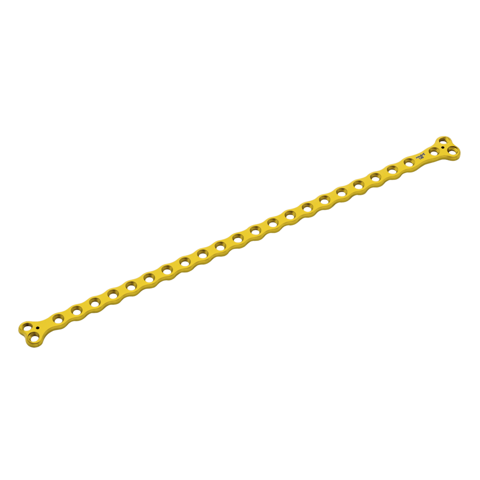 T-plate, cuttable, broad, 21 hole, Titanium, 1.6 mm
