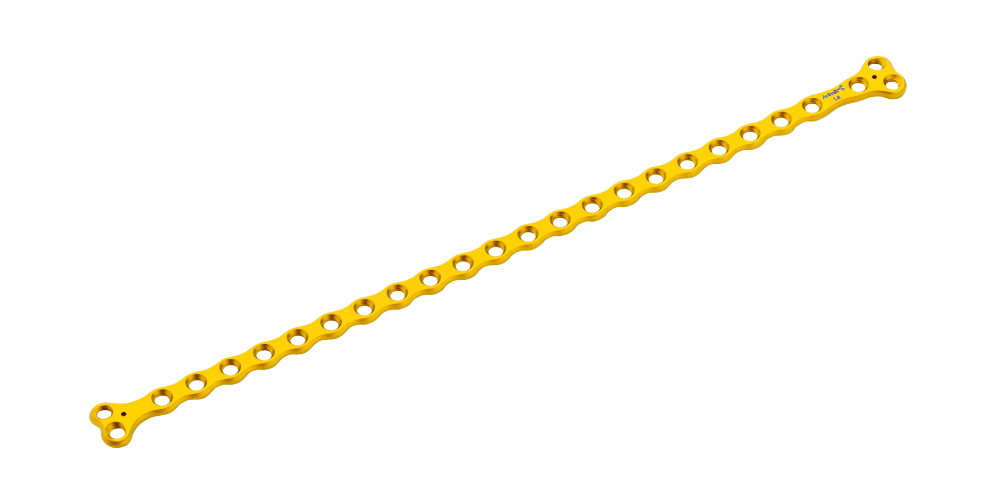 CUTTABLE T PLATE, Titanium, 1.6MM, 21 HOLE