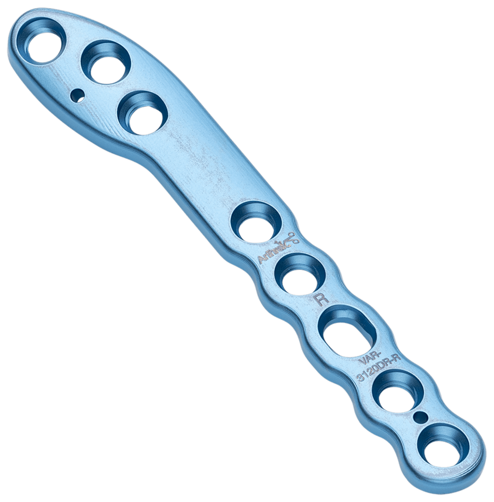 Distal Radial Plate, Titanium, 2.0 mm, Rht