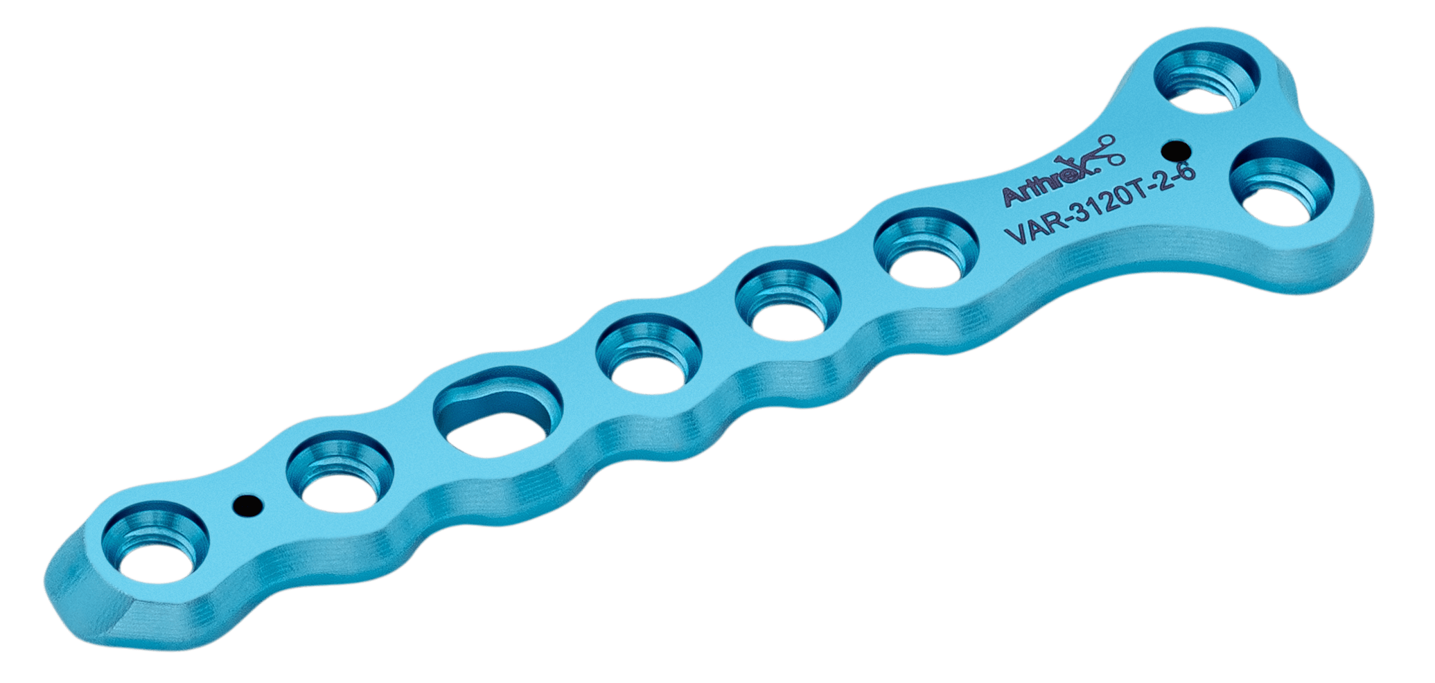 T-Plate, Titanium, 2.0 mm, 2-Hole / 6-Hole