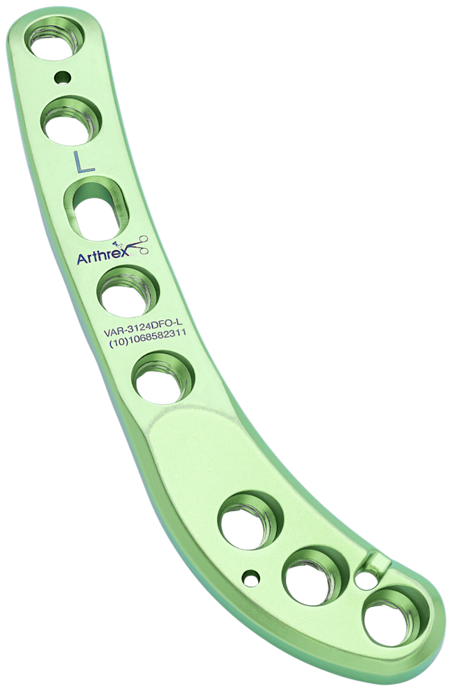 Distal Femur Osteotomy Plate, Titanium, 2.4 mm, Lft