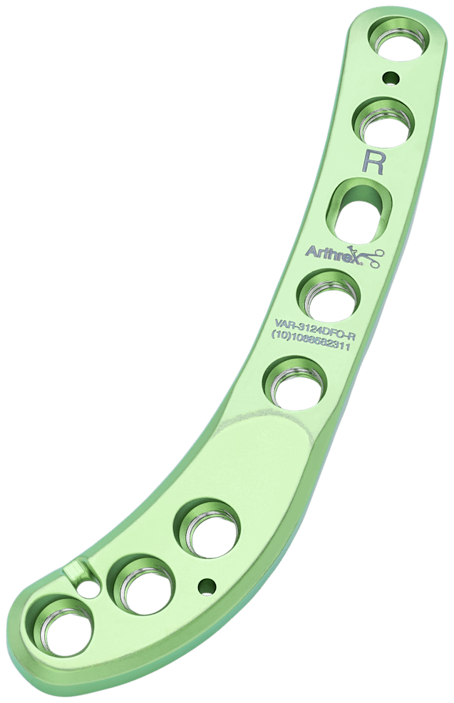 Distal Femur Osteotomy Plate, Titanium, 2.4 mm, Rht