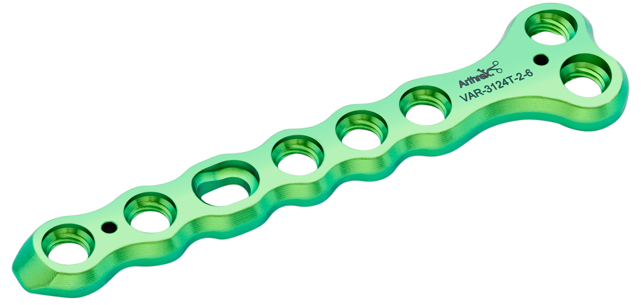 T-Plate, Titanium, 2.4 mm, 2-Hole / 6-Hole