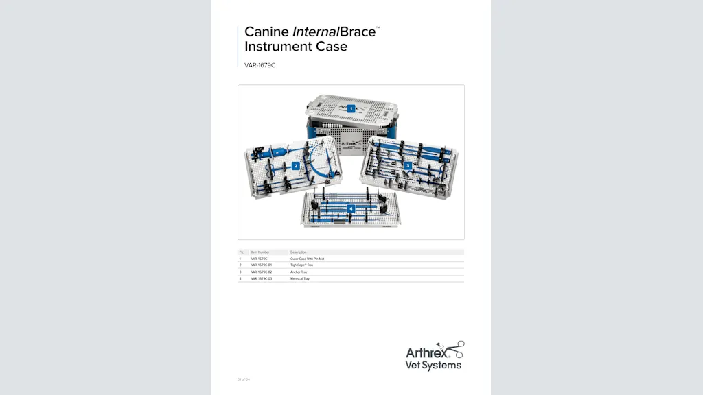 Canine InternalBrace™ Instrument Case (VAR-1679C)