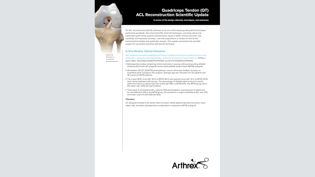 Quadriceps Tendon (QT) ACL Reconstruction Scientific Update