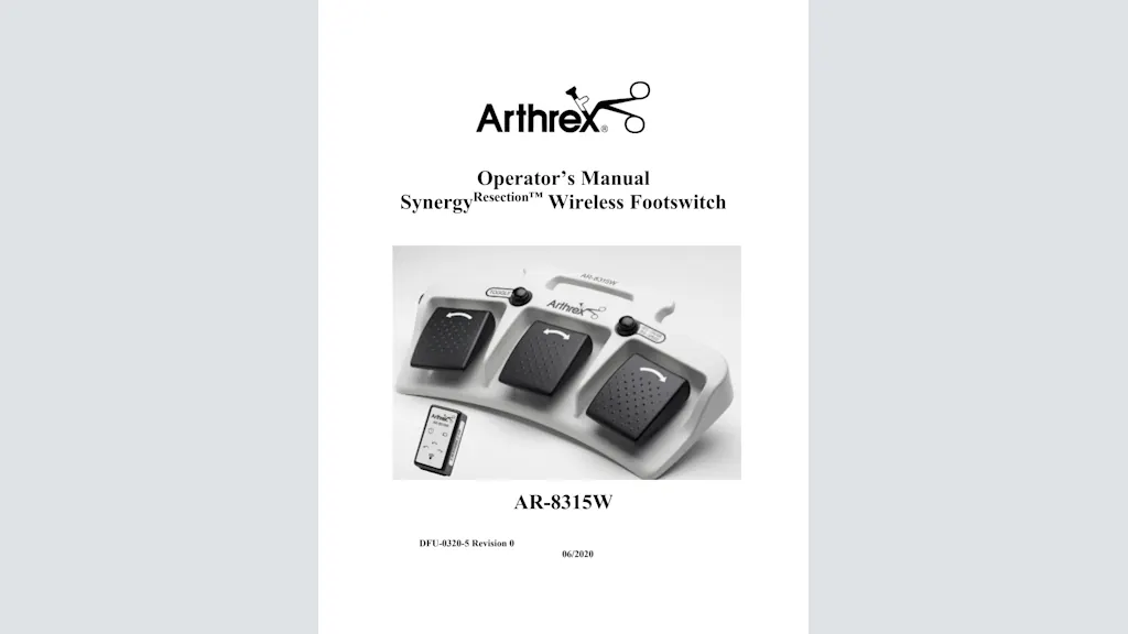 Synergy<sup>Resection™</sup> Wireless Footswitch