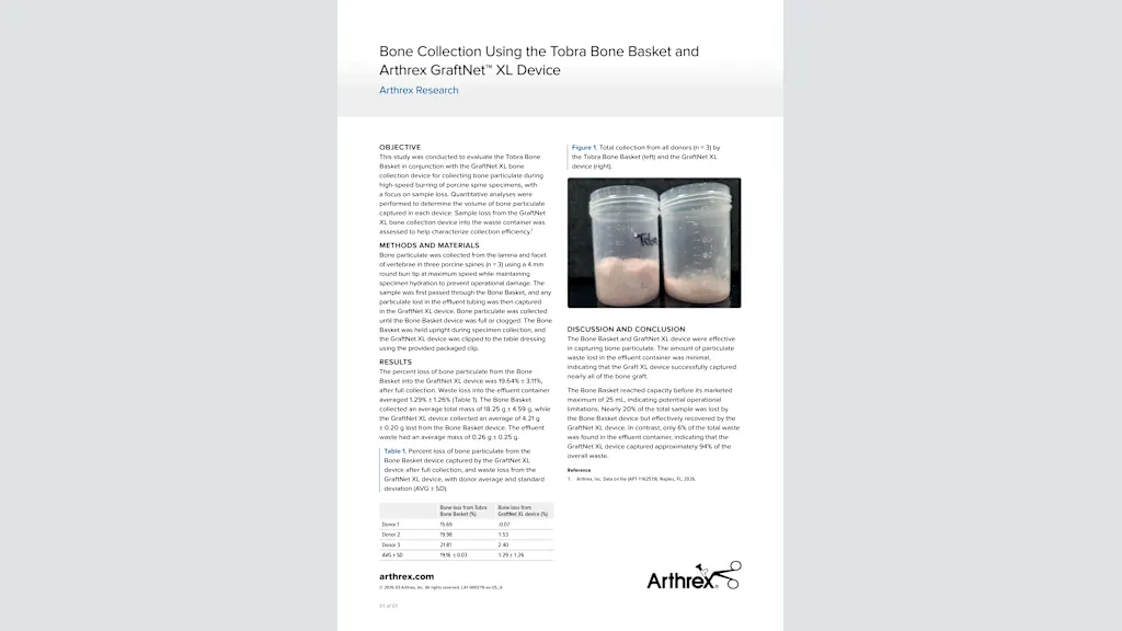 Arthrex - GraftNet™ XL Bone Collection Device