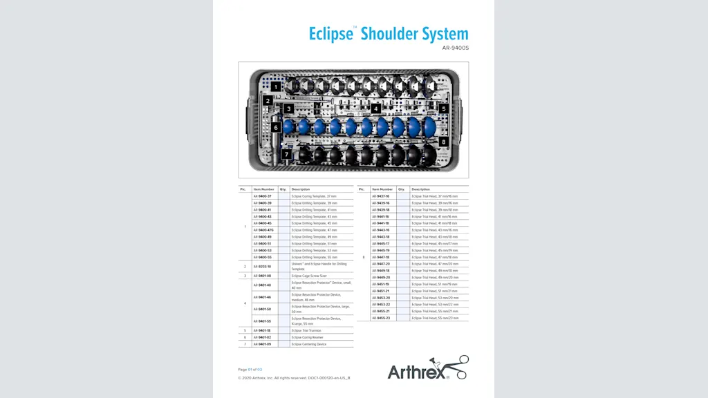 Eclipse™ Shoulder System (AR-9400S)