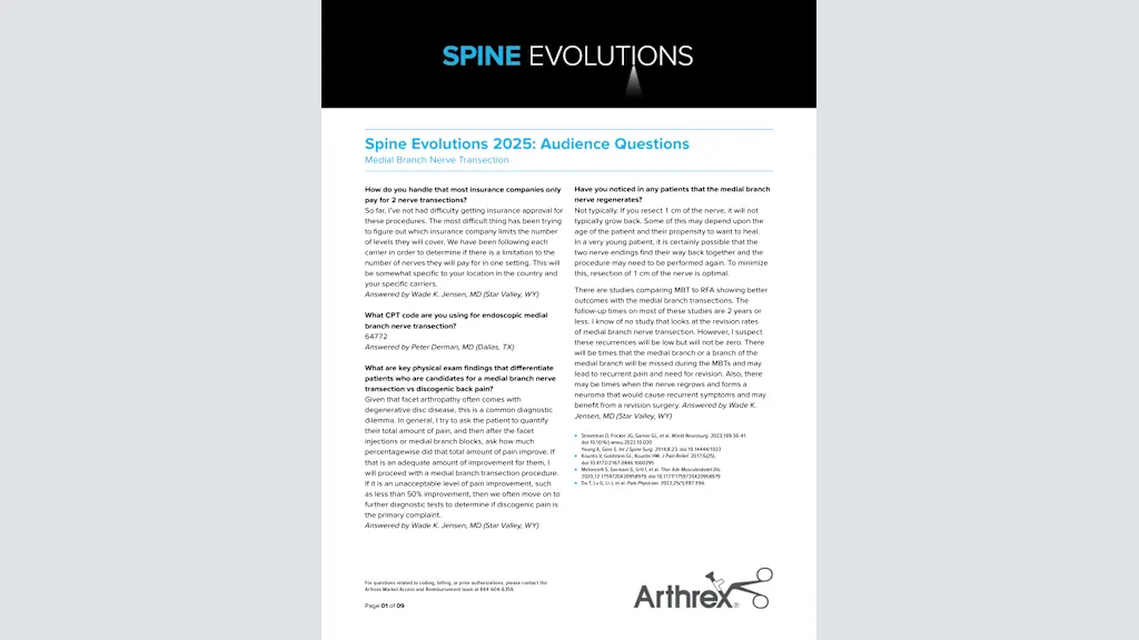 Spine Evolutions 2025: Audience Questions