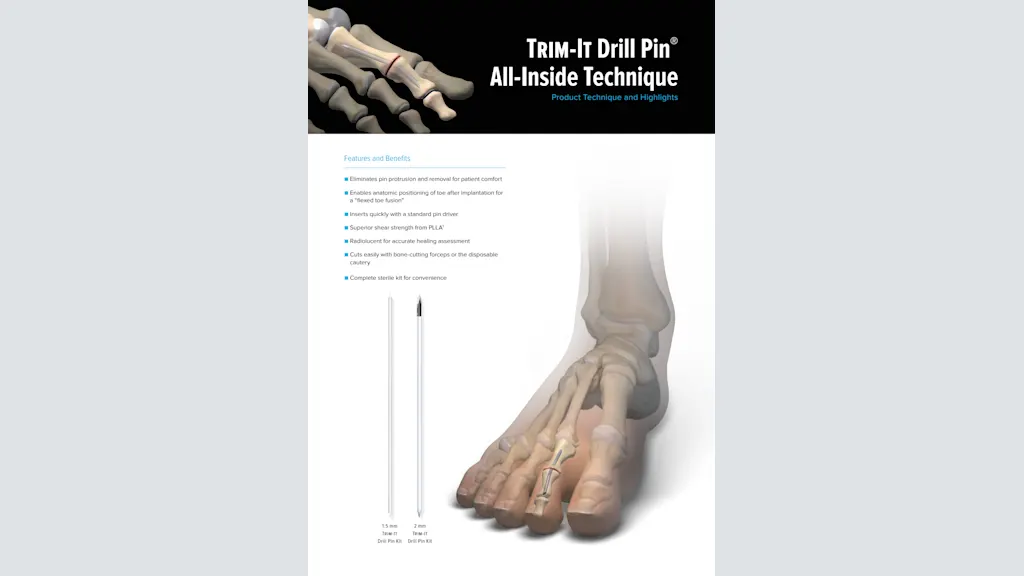 Trim-It Drill Pin® All-Inside Technique