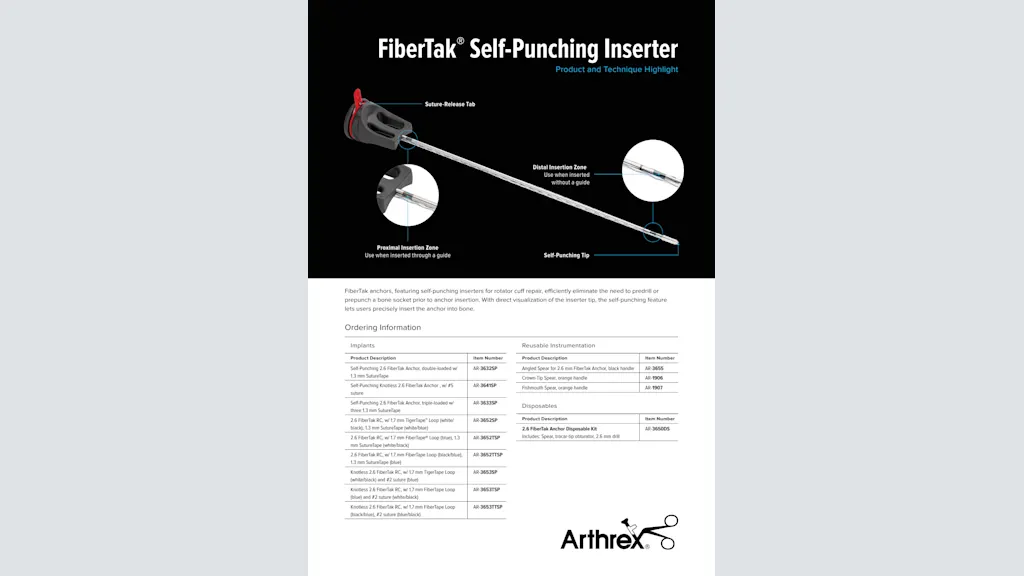 FiberTak Self-Punching Inserter