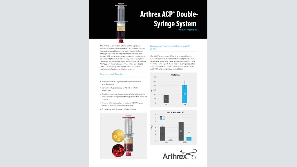 Arthrex ACP® Double-Syringe System