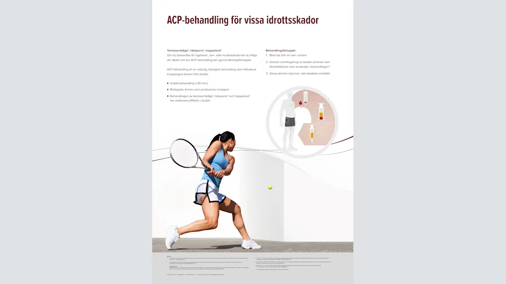 ACP-behandling för vissa idrottsskador