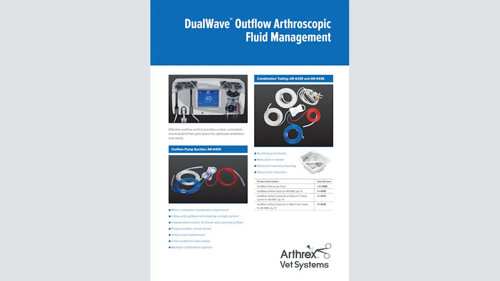 DualWave™ Outflow Arthroscopic Fluid Management