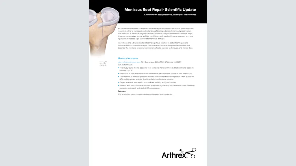 Meniscus Root Repair Scientific Update